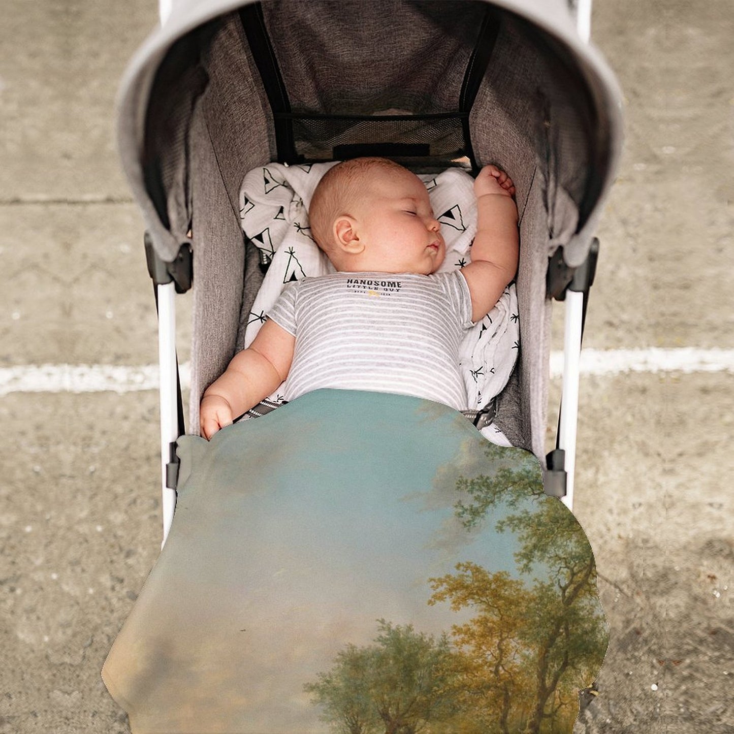 Custom Baby Blanket | Personalized Round Receiving & Stroller Blanket