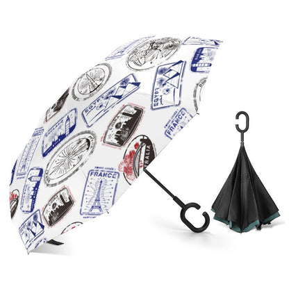 Custom Inverted Umbrella for Car | Personalized Reverse Folding Umbrella