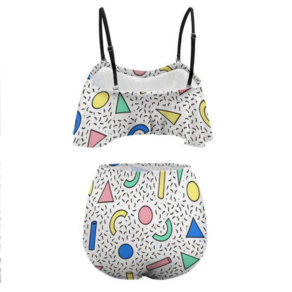 Custom Ruffle Flounce Bikini Set | Flowy Crop Top Swimwear