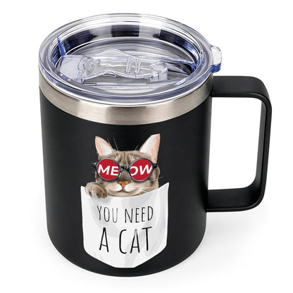 Custom 12oz Stainless Steel Insulated Mug with Double-Sided Print