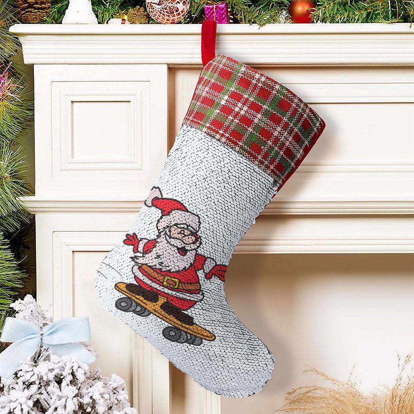 Design a Custom Sequin Christmas Stocking | Reveal Your Photo