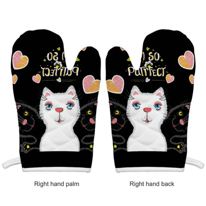 Custom Oven Mitts and Pot Holder Set | Personalized Heat Resistant Kitchen Gear