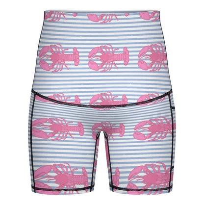 Custom Over-the-Belly Maternity Yoga Biker Shorts with Pockets