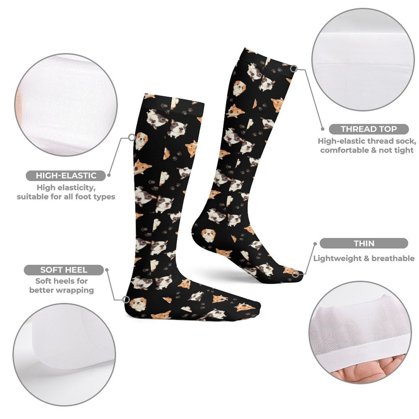 Custom Printed Hosiery | Design Your Own Sheer Tights & Socks