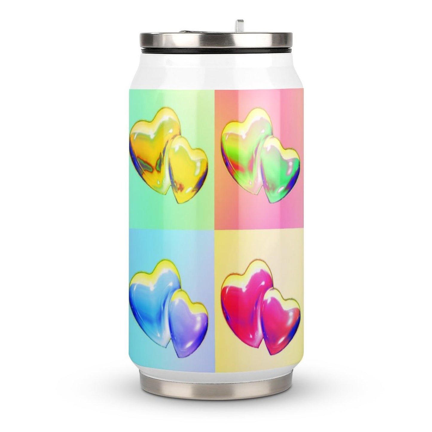 Custom Coke Can Tumbler | Personalized Stainless Steel Cup with Straw