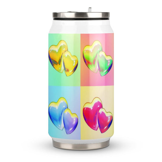 Custom Coke Can Tumbler | Personalized Stainless Steel Cup with Straw