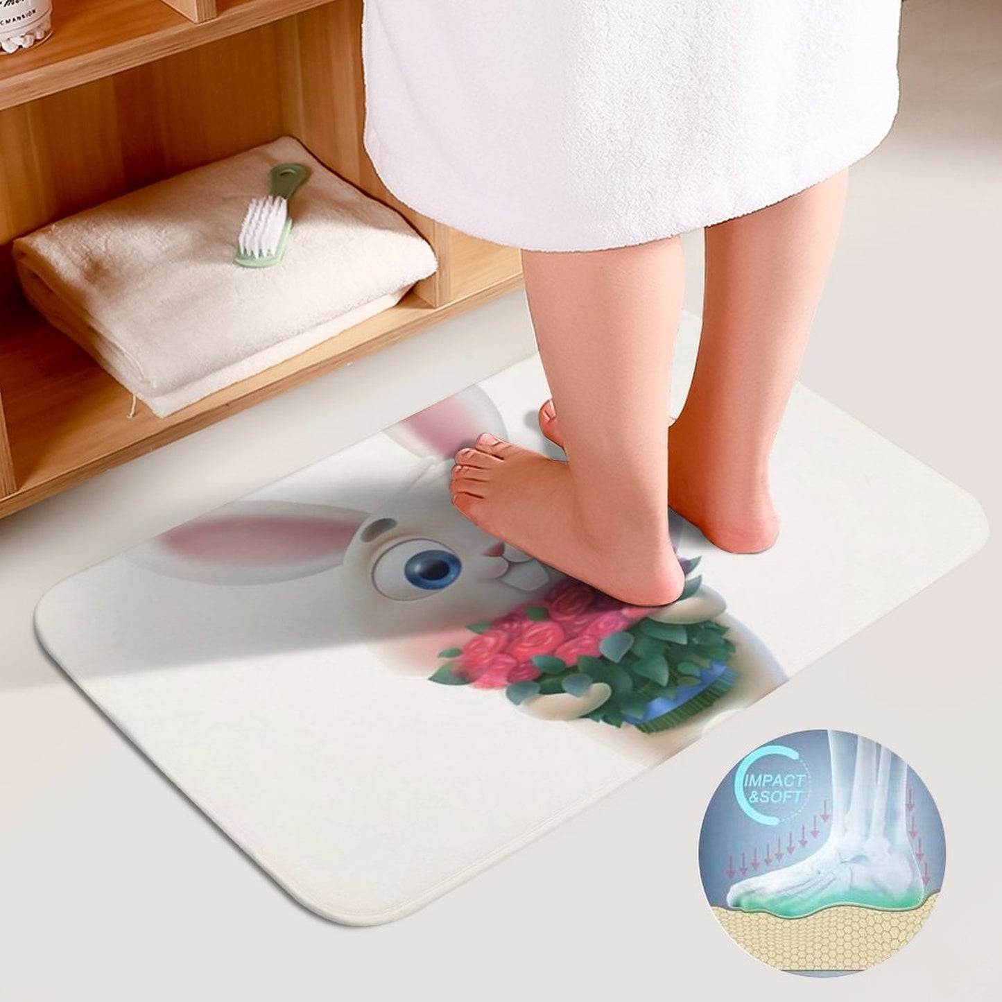 Custom 3-Piece Bathroom Rug Set: Non-Slip Coral Fleece Mats